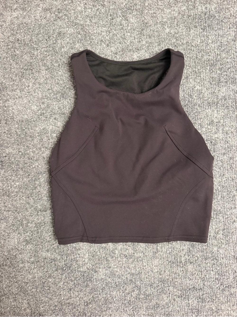 lululemon athletica Black High-Neck Cropped Sports Tank